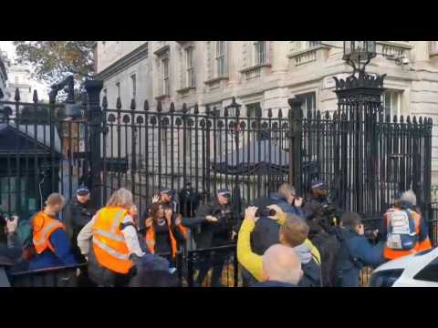 Eco-protesters try to breach Downing Street security