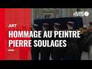VIDÉO. La France a rendu hommage au peintre Pierre Soulages, maître de « l'outrenoir »