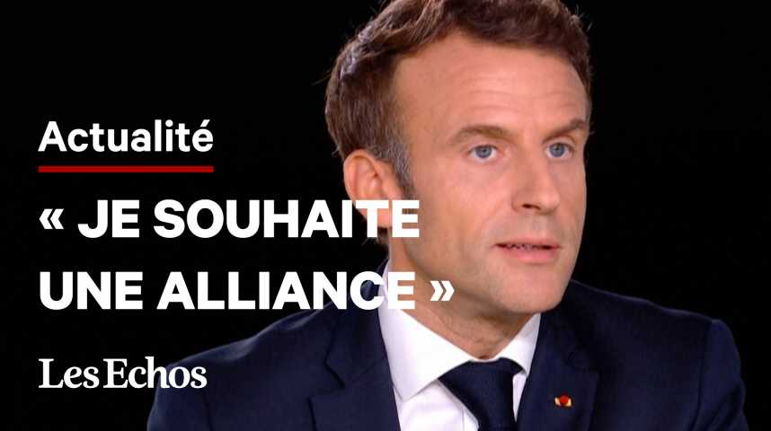 Illustration pour la vidéo Emmanuel Macron propose une « alliance » avec Les Républicains