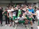 Foot D3 Joie joueurs et supporters Pays Vert apres victoire 2-0 contre Tournai