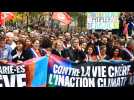 Manifestation contre la vie chère et l'inaction climatique à Paris