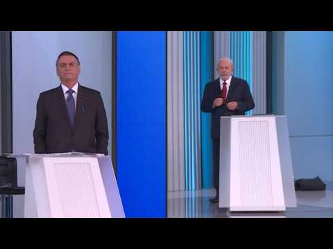 Brazil: presidential candidates Bolsonaro and Lula arrive on stage before final debate