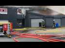 VIDEO. A Cholet, les pompiers face à un incendie à la papeterie Hyperburo