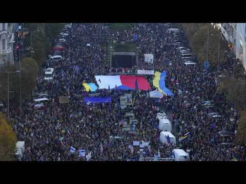 Ukraine war: Huge pro-Kyiv rally in Prague, more Russian missile attacks, UK hacking claims