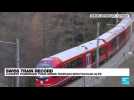 Like clockwork: World's longest passenger train winds through Swiss Alps