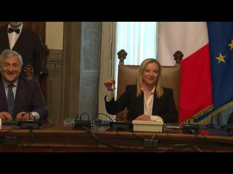 Italy's Giorgia Meloni holds first cabinet meeting