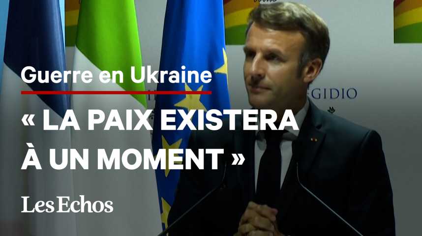 Illustration pour la vidéo « Une paix est possible » en Ukraine, affirme Emmanuel Macron