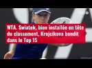 VIDÉO. WTA: Swiatek, bien installée en tête du classement, Krejcikova bondit dans le Top 1