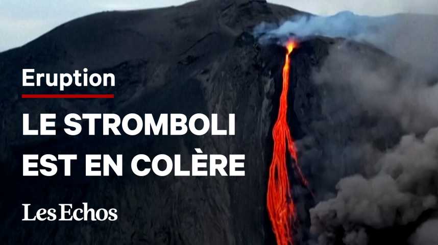 Illustration pour la vidéo Les images impressionnantes de l’éruption du Stromboli 