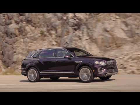 The new Bentley Bentayga EWB Azure in Damson Driving Video