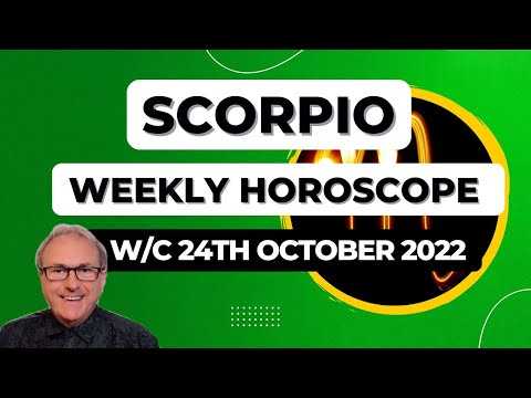 Scorpio Horoscope Weekly Astrology from 24th October 2022