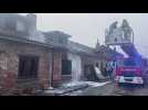 Ghlin : incendie rue des Bosquets. Vidéo Éric Ghislain