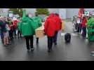Action syndicale devant e dépôt d'Intermarché, à Villers-le-Bouillet