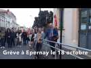 Manifestation à Épernay le 18 octobre