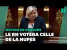 Marine Le Pen annonce que le Rassemblement national votera la motion de censure de la NUPES