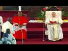Pope Francis meets priests in Kinshasa Cathedral