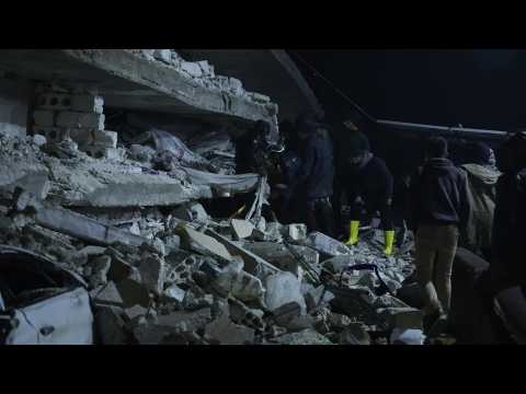 Rescuers search for survivors after earthquake in Syria's Idlib