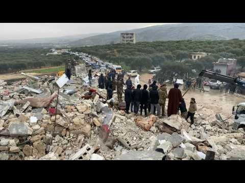 Rescue crews search rubble in Syria's Idlib after deadly quake