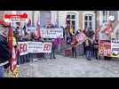 VIDEO. Grève du 7 février. A Lisieux, les 1 850 manifestants envahissent la cour de la mairie
