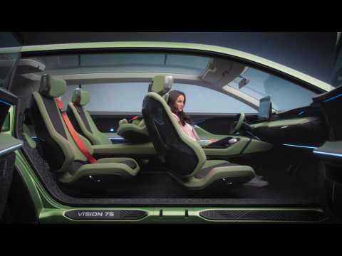 Skoda Vision 7s - Skoda reveals the interior of the car