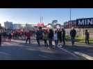 Les manifestants arrivent à Lorient