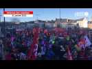 VIDEO. À Quimper, déjà plusieurs milliers de personnes contre le projet de réforme des retraites