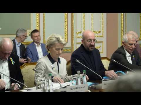 Ursula von der Leyen and Charles Michel attend EU-Ukraine summit in Kyiv