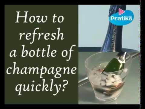How to refresh a bottle of champagne quickly