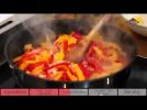 Recipe for stewed peppers with scallops, On a faim!