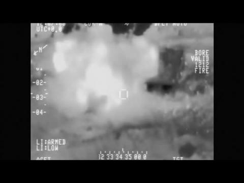 Video shows anti-IS air strikes