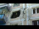 Shelling damages apartment block in eastern Ukraine