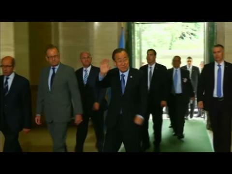U.N. chief arrives at headquarters for Yemen talks