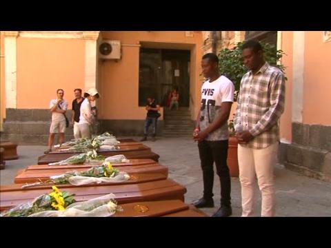 Italy's final farewell to migrant shipwreck victims