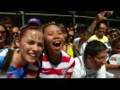 Wild screams for Women's World Cup soccer champs