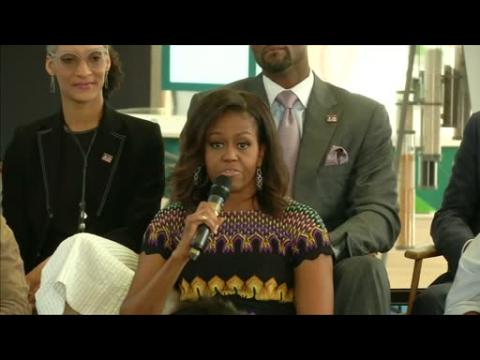 Michelle Obama takes good food message to Milan