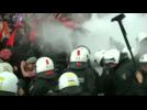 Protesters and police clash at anti-G7 march
