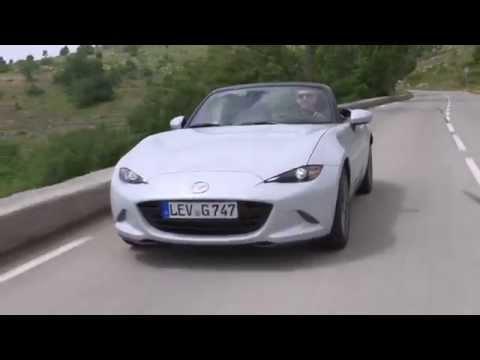 All-new Mazda MX-5 Sneak Peek 2015 - Driving Video in Silver Car to Car | AutoMotoTV