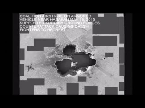 Pentagon releases video of coalition air strikes in Syria