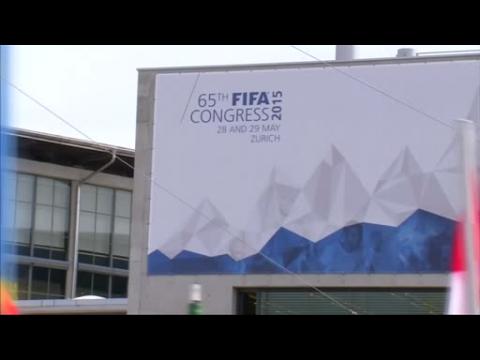 Protesters demand FIFA president step down