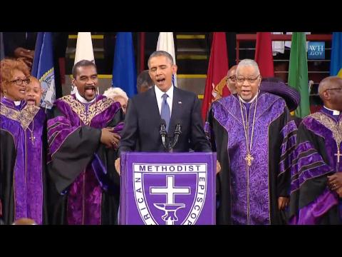 President Obama Sings "Amazing Grace" In A Great American Moment