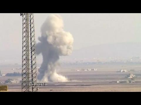 U.S.-led air strikes target Islamic State in Kobani