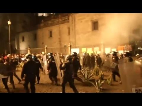 Mexico 'missing' protests turn violent