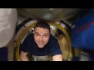 Astronaut offers floating peek inside International Space Station