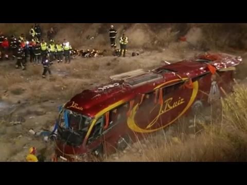 At least 14 killed in Spanish bus crash