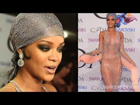 Rihanna Bares All while Accepting Fashion Icon Award