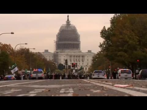 Guy Fawkes Day protesters tussle with DC police at Capitol