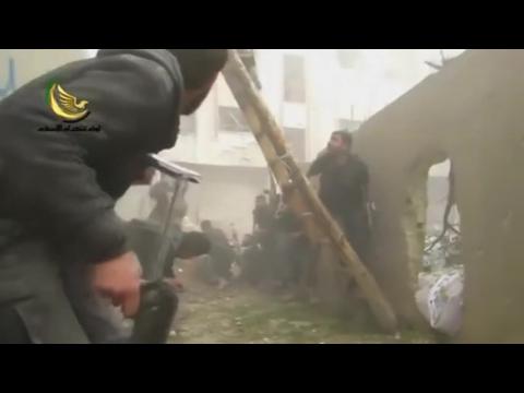 Amateur video shows fierce fire fights in Syria