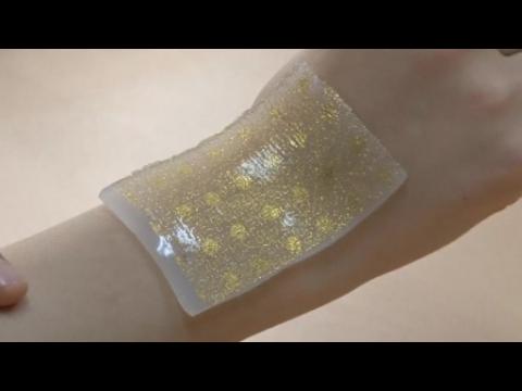 Stretchy synthetic skin has sense of touch and warmth