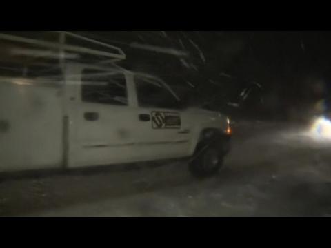 Strong winds, snow hit Southern California mountains leaving drivers stranded
