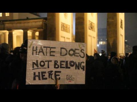 German anti-Islam protesters outnumbered at march